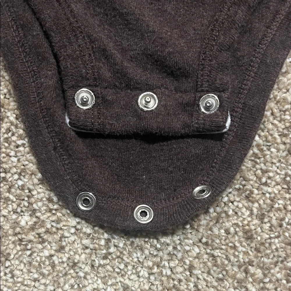 Carter's Dark Brown Football Long Sleeve Bodysuit